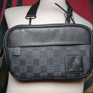 Nike Jordan Monogram Crossbody Shoulder Bag, Black